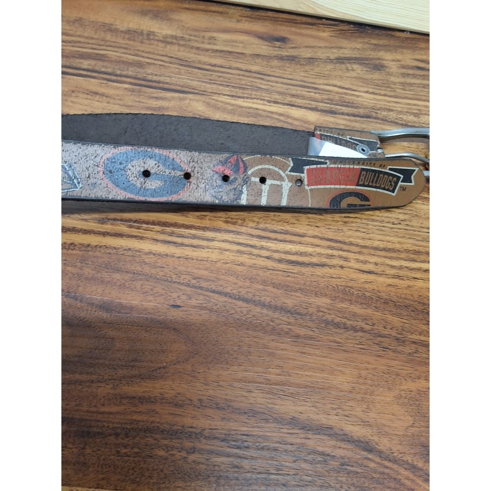 UGA GEORGIA BULLDOGS Leather‎ Belt By Enmon Size 28 - Brown NCAA  Go Dogs! New